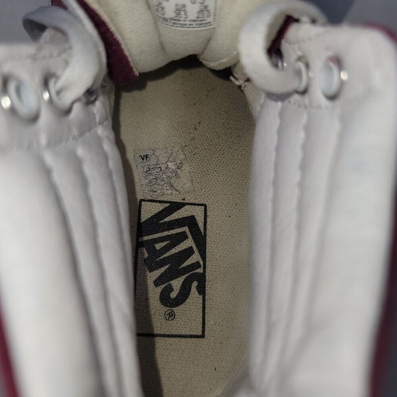 Vans Off the Wall Hi Top Burgundy Unisex‎ Sneakers Men 5 Skateboard Grunge Retro